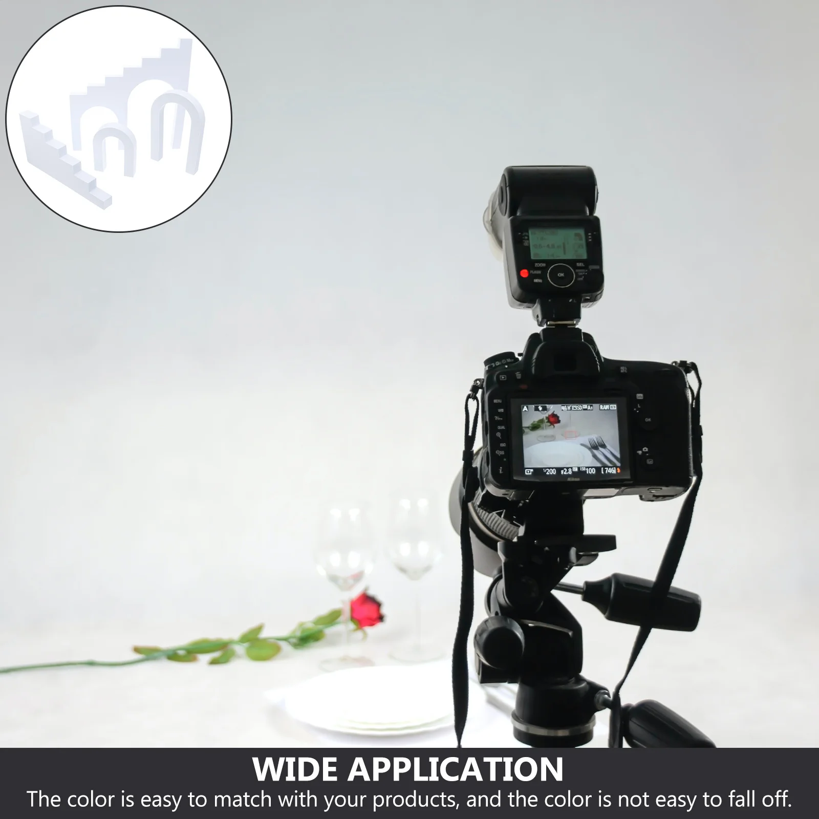 

4pcs Photography Background Prop Compact Lightweight Fast Assembly For Small Product Display Craft Foam Desktop Prop