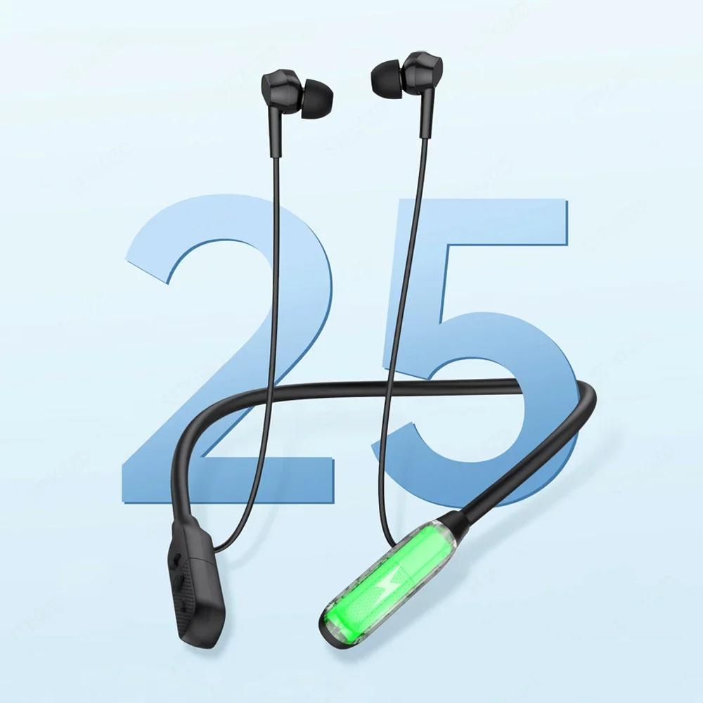 Auriculares inalámbricos Bluetooth con banda para el cuello, intrauditivos con micrófono, batería larga, Auriculares deportivos de alta calidad