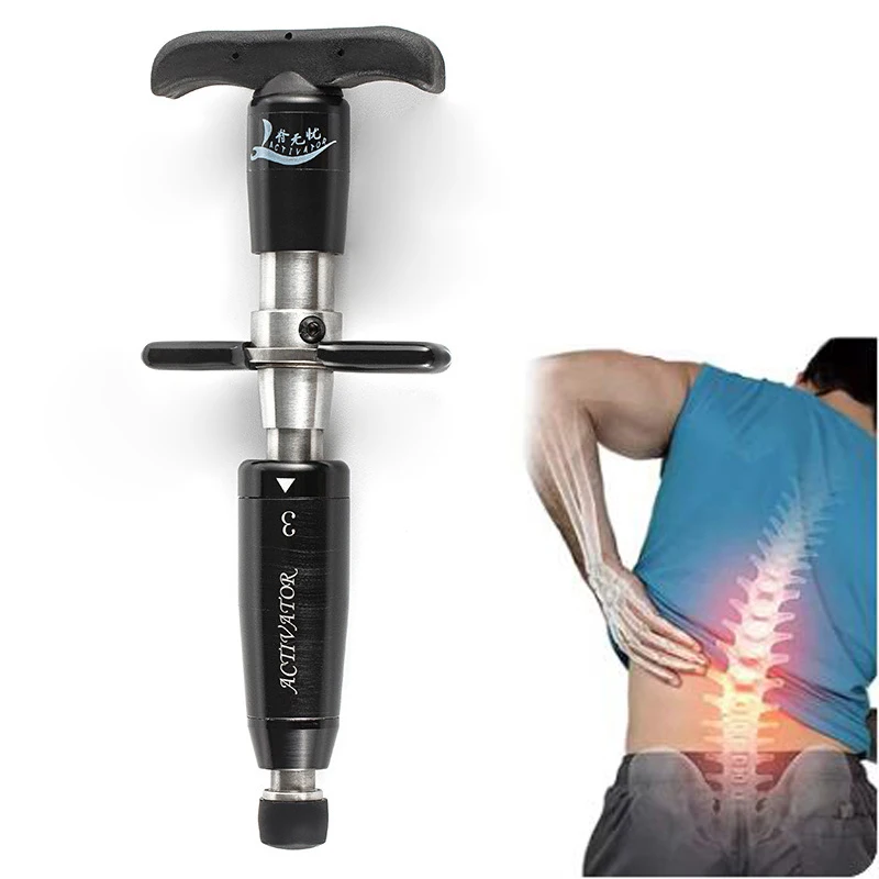 

300N Black Portable Manual Chiropractic Activator Adjusting Tool Chiropractic Impulse Gun Adjustment Instrument Chiropractic Gun