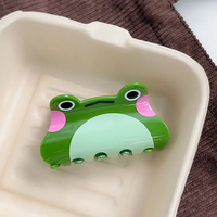 1pc Animal Green Frog Party Elegant Cute Shark Clip Acetate Back Head Clip Hair Claw Four Seasons Hair Accessories for Women