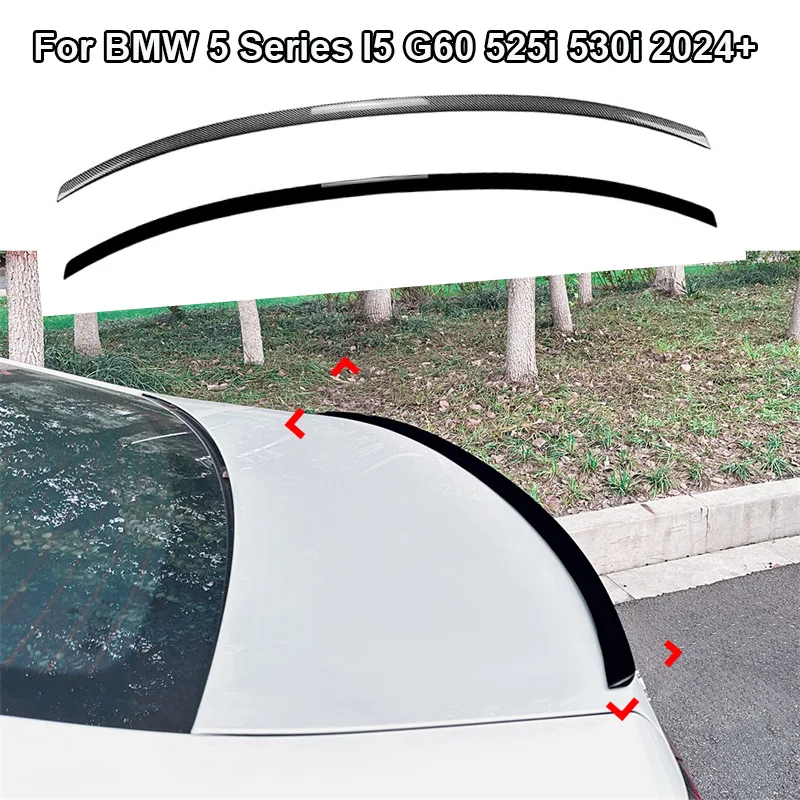 

Rear Trunk Roof Lid Spoiler Wing Tail Tailgate Splitter Lip Spoilers For BMW 5 Series I5 G60 525i 530i 2024+ HIGH KICK DUCKBILL