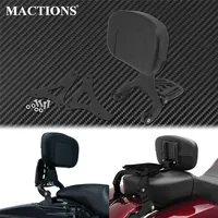 Motorcycle Fixed Mount Multi Purpose Adjustable Driver Passenger Backrest For Harley Steet Bob Softail Fatboy FLSTC Touring FLHR