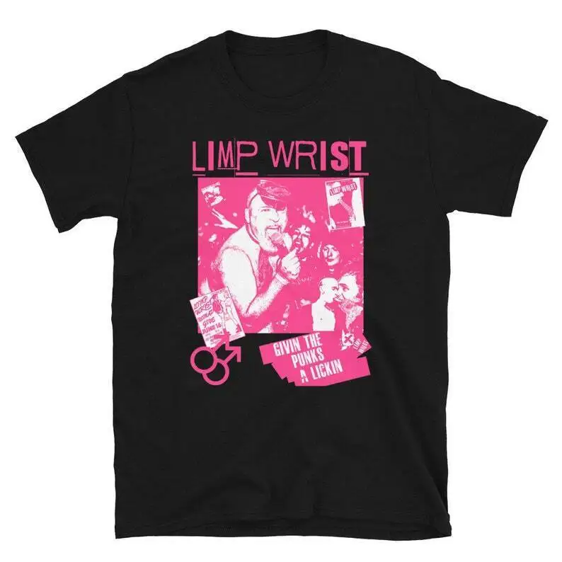 Limp Wrist Shirt, black t-shirt, punk rock band t-shirt TE2034