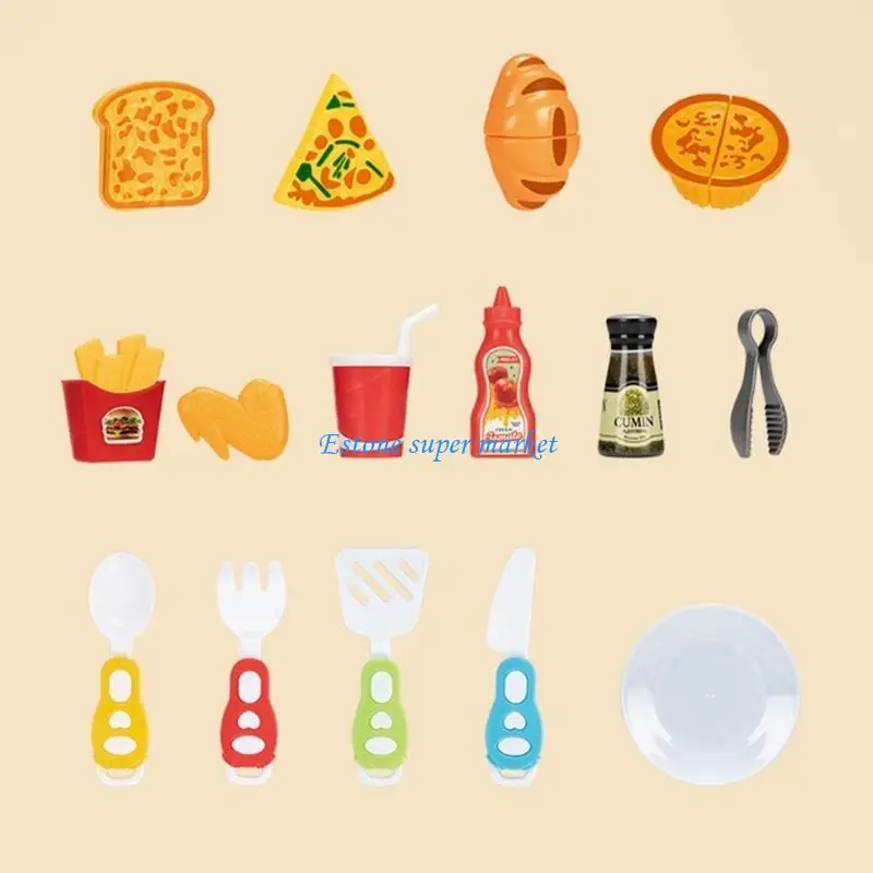 090b Air Fryer Fingt Chef Toy Education Music Kitchen Activity Kids Interactive Fine Motor Taking Toy