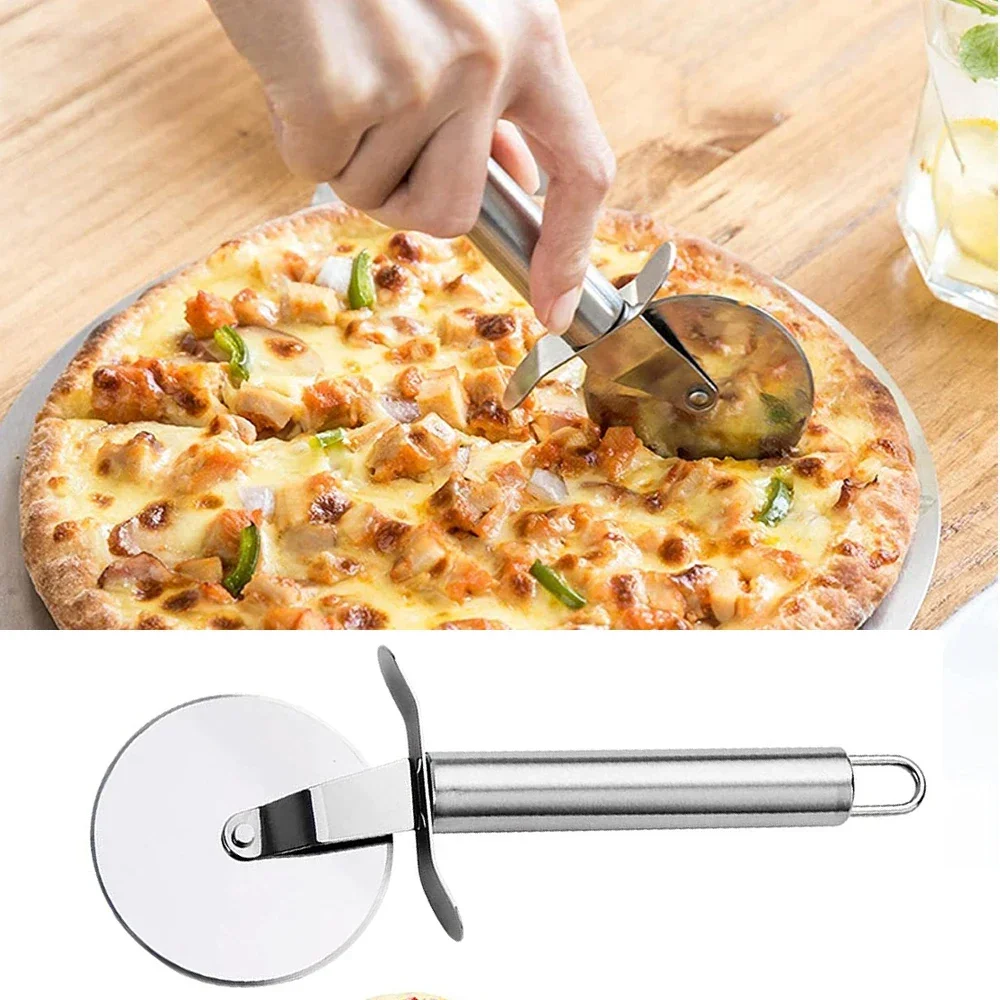 Stainless Steel Pizza Single Wheel Cut Tools Diameter 6.5CM Household Pizza Knife Cake Tools Wheel Use For Waffle Cookies (F)