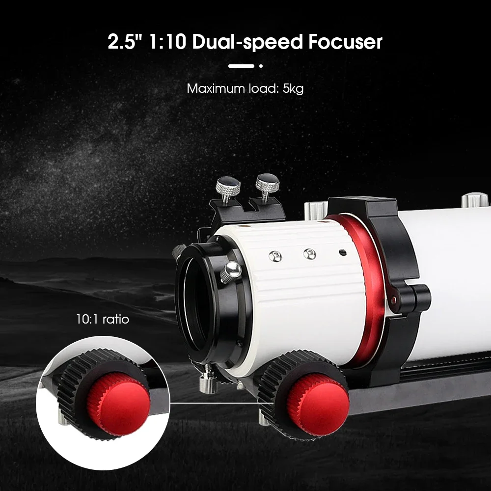 Svbony SV550 80mm APO Astronomisches Teleskop Refraktor OTA Set für Sonnenbeobachtung, Tiefenbeobachtung, Astrophotografie und Visuelle Beobachtung – Detail 33