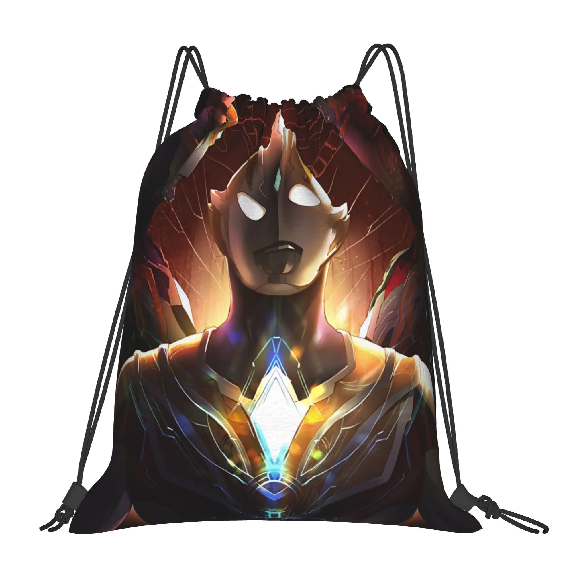 gym Pouch Ultraman  Drawstring Bags Hiking Unisex Storage Organize Bundle Pocket Rope Bag