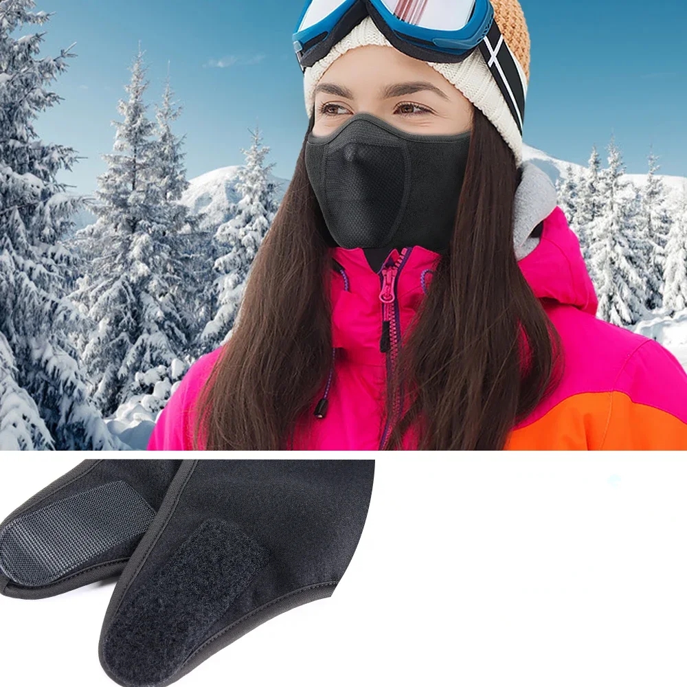 Cold Weather Neck Warmer Ear Cover Fleece Thermal Scarf Mask Face Bandana Skiing Cycling Sport Snowboard Hiking Men Women Winter