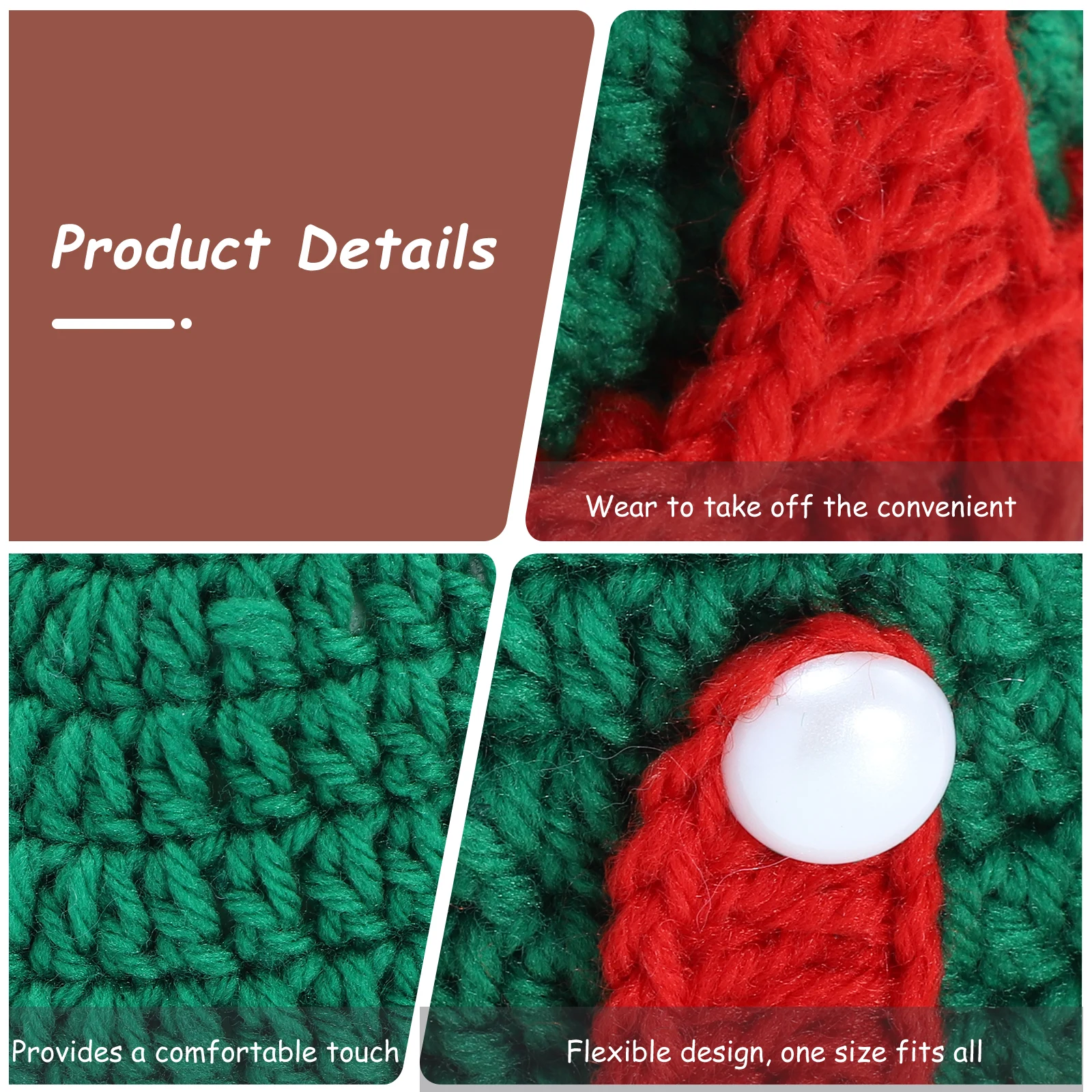 

1Pcs Christmas Knitted Wool Hat Winter Holiday Warm Santa Cap Perfect Xmas Festival Headdress Winter Warm Hat Christmas Caps