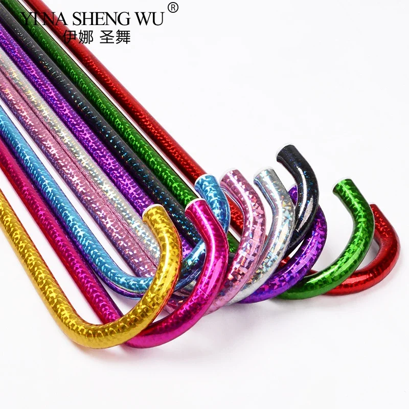 10 sztuk/opakowanie Laska do Tańca Jazzowego dla Dorosłych i Dzieci Rekwizyty do Tańca Brzucha Kijki do Chodzenia Laserowy Kolor Egipska Laska z Winorośli Laska do Tańca