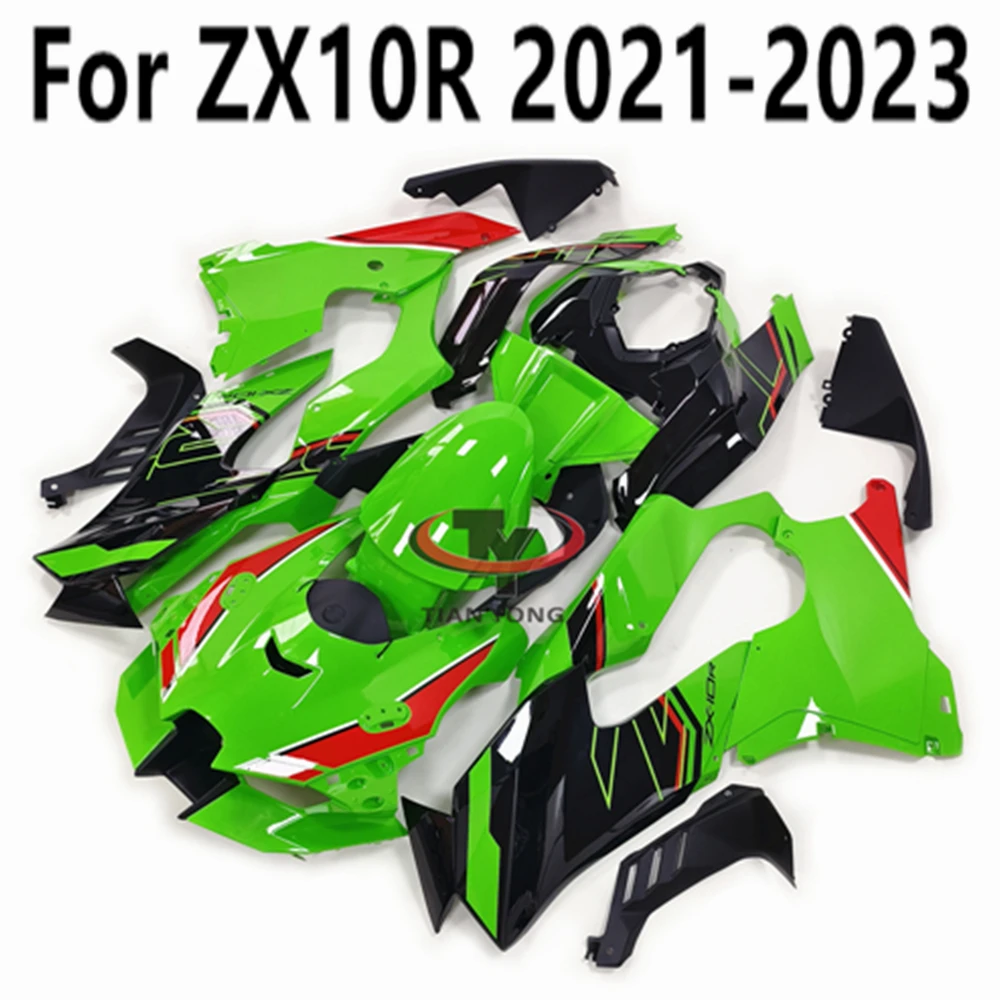 For Kawasaki ZX10R ZX 10R 2021-2020-2023-2024 Bodywork Cowling Bright New Green Red Black Prints Motorcycle Full Fairing Kit