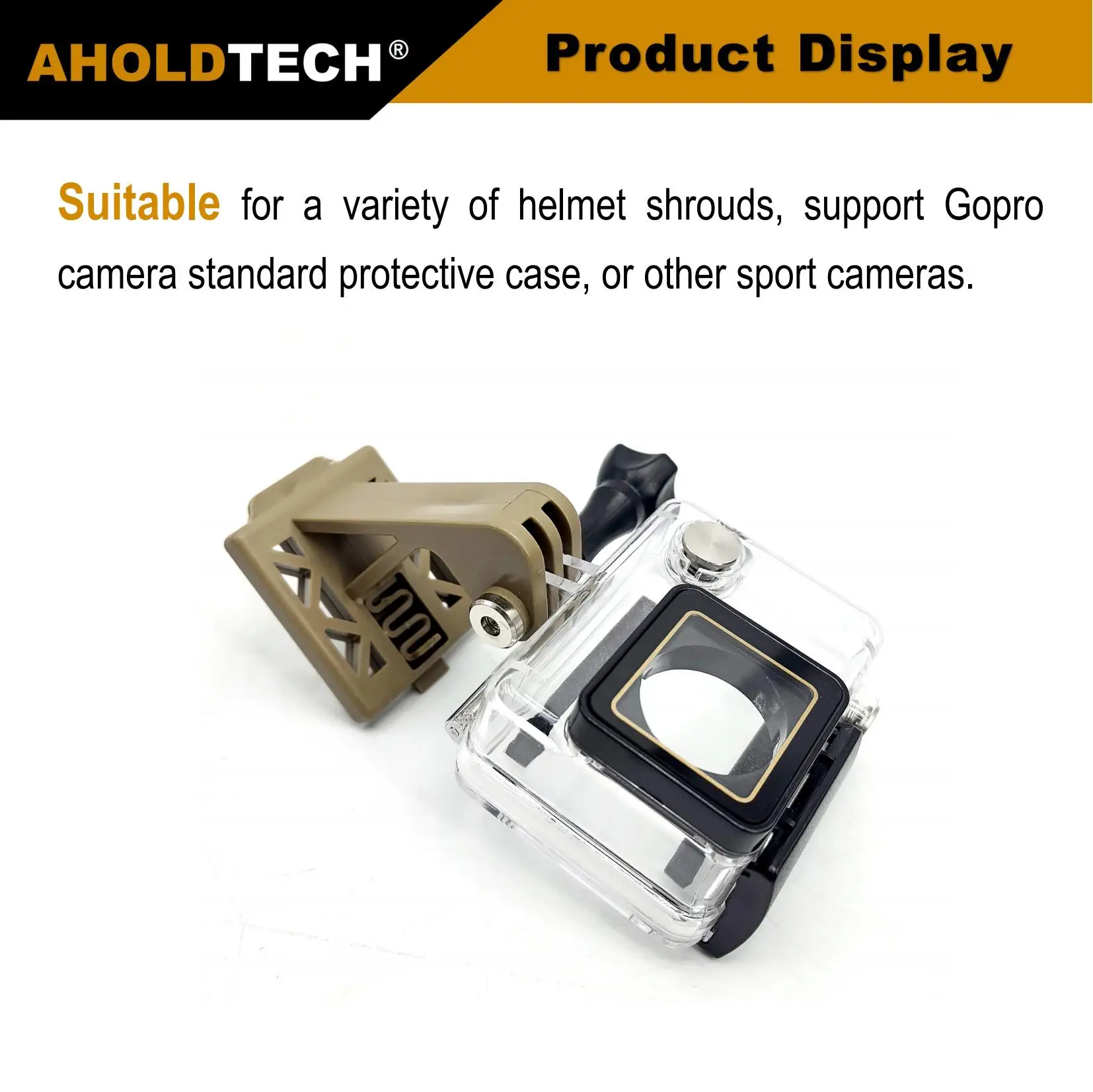 Aholdtech Ballistic Tactical Helmet Camera Phone Holder Mount Base Portable Helmet Bracket Base Adapter Lightweight