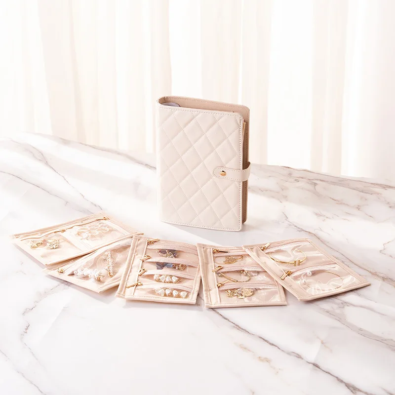 

French style jewelry storage book, jewelry gold jewelry storage book, travel portable storage bag