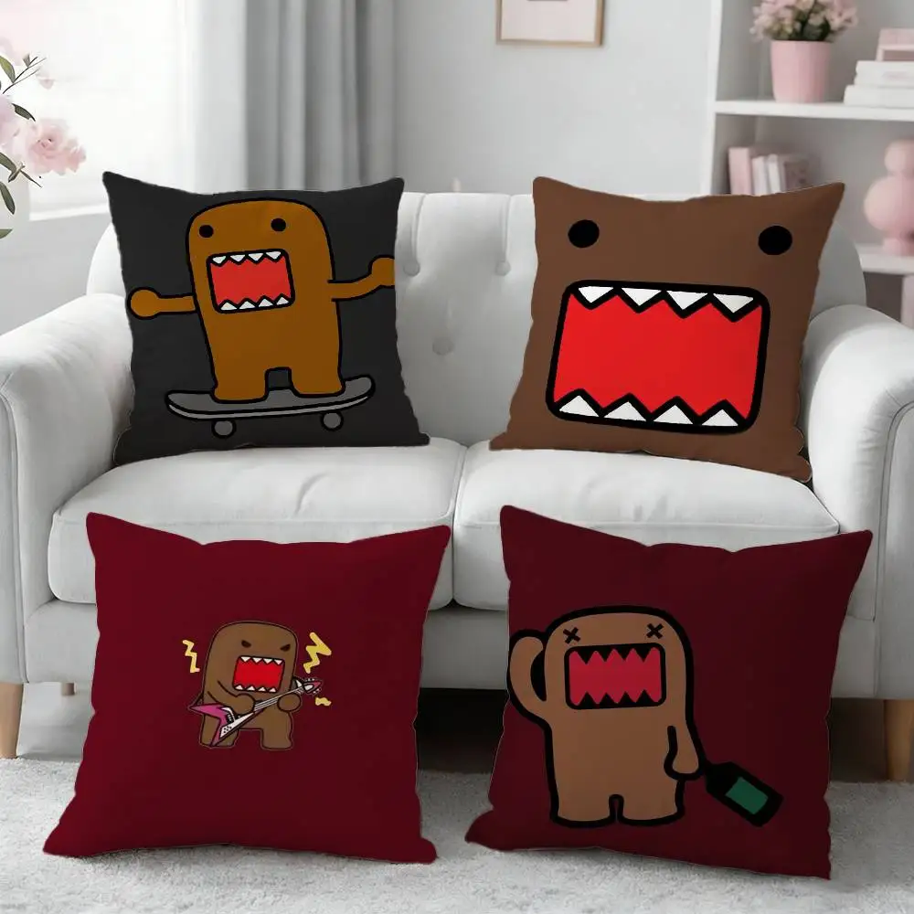 

Cool Cute Domo-kun kawaii Pillow Case Pattern Printed Pillowcase For Living Room Sofa Cushion Cover