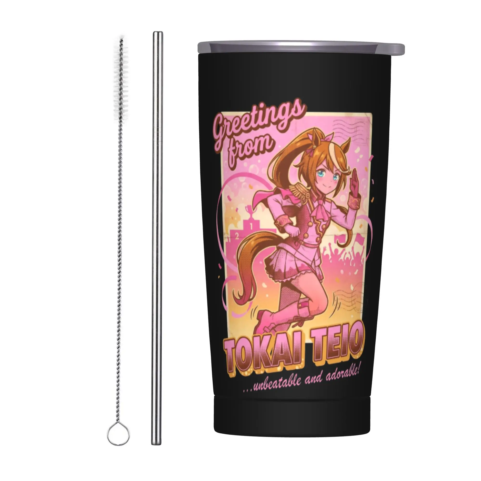 Stainless Steel Tumbler Tokai Umamusume Tracen Academy Horse Coffee Mug  Insulated Hot Drinks Car Mugs Travelist Water Bottle