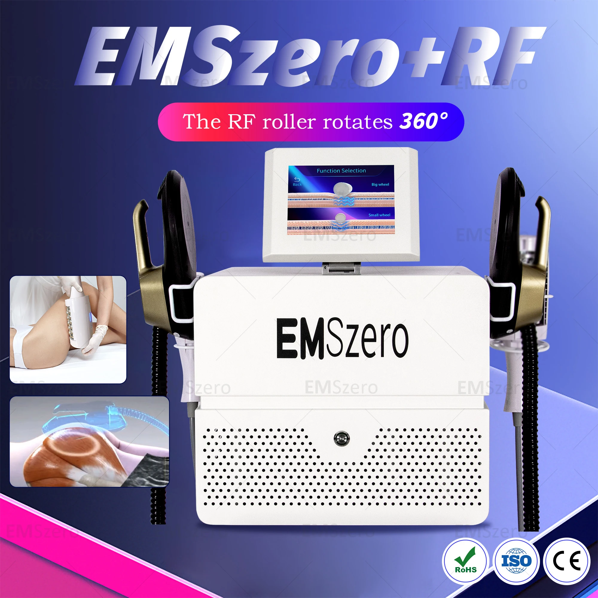 

2024 Upgraded EMSZERO 2-in-1 Roller Massage Weight Loss Therapy 40K Vacuum 5D Slimming Machine