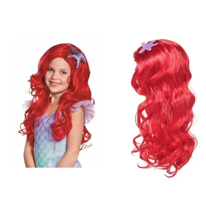 Spot Europe and The United States Cross-border Hot Frozen Children\'s Wig Braids Anna Aisha Princess Wig One Piece of Hair