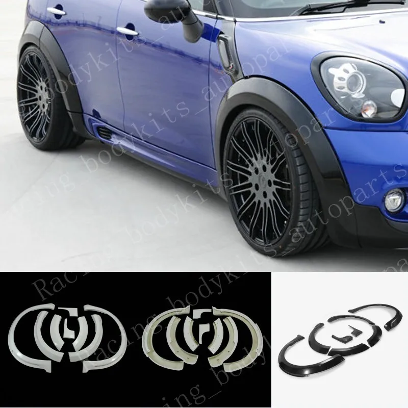 

For Mini 10-16 Countryman R60 Front/rear +20mm Fender Wheel Flares FRP Unpainted