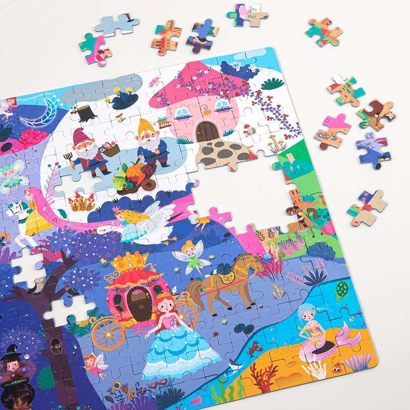 90 조각 나무 퍼즐 만화 동물 자동차 편지 번호 패턴 지그 소 퍼즐 게임 어린이를위한 교육 학습 장난감
