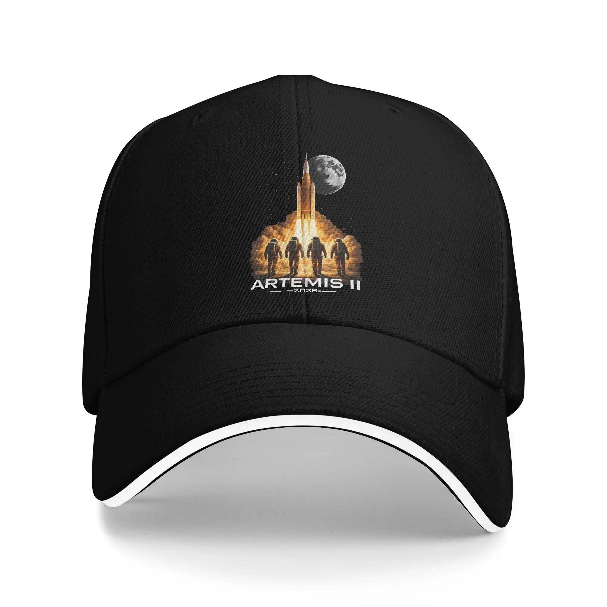 Artemis Launch to The Moon Astronaut Explorer Baseball Cap Retro Men  Trucker Hat Breathable Print Outdoor Sports Baseball Caps