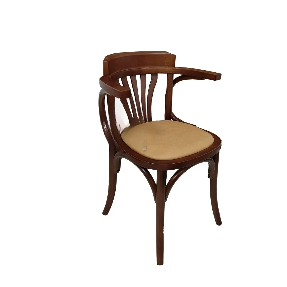 Kursi makan kayu solid bergaya retro