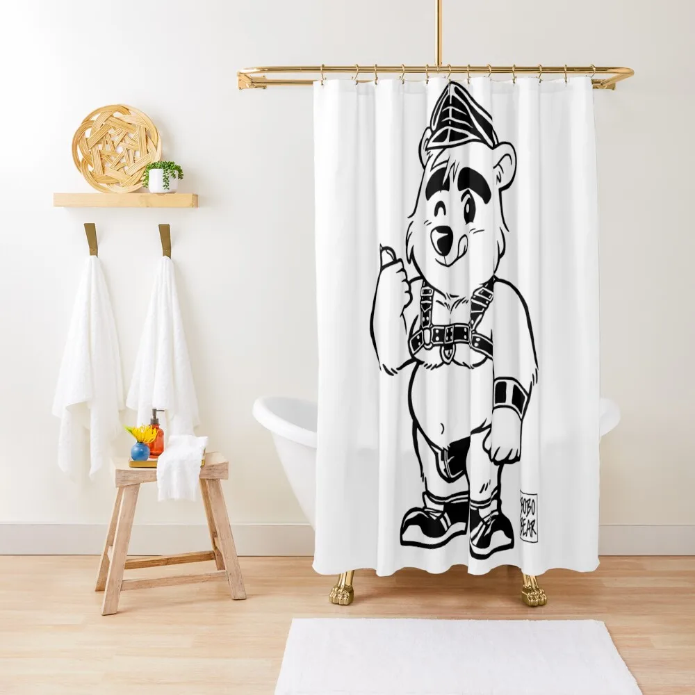 

KINKY CUB (LINEART) - BEARZOO SERIES Shower Curtain Anti-Mold Waterproof Shower Bathroom And Shower Elegant Bathroom Curtain