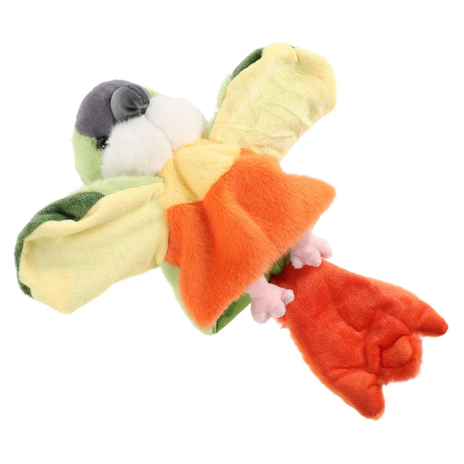 Papagaio mão fantoche animal de pelúcia para crianças jogo imaginativo pré-escolar ensino contar histórias teatro dia das bruxas natal