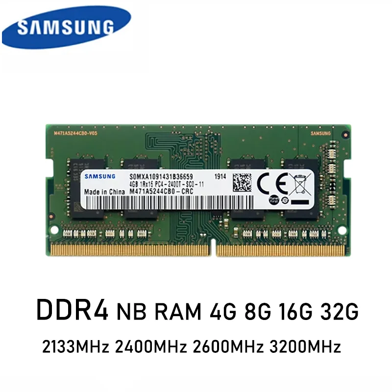 Samsung DDR4 RAM 4GB 8GB 16GB PC4 2133 2400 2666 3200MHz SODIMM Original notebook Memory