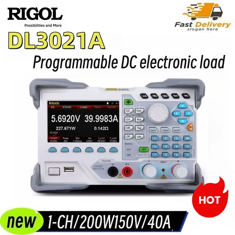 

Rigol DL3021A Programmable DC Electronic Load (Single Channel, 150V/40A/30kHz 200W) with High Resolution