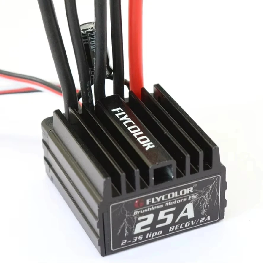 Flycolor Lightning 18A 25A 35A 45A 80A 160A Waterproof Brushless ESC 2‑3S Speed Controller For 1/10 1/16 1/18 RC Car Parts