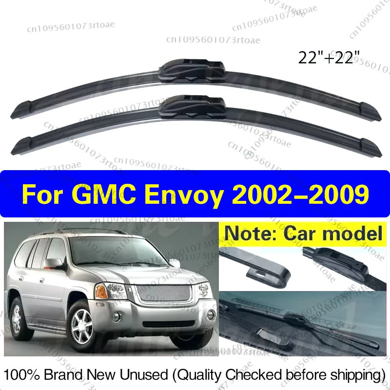 

For GMC Envoy 2002-2009 Front Windshield Wiper Blades 2pcs Windscreen Window Accessories 2003 2004 2005 2006 2007 2008 22"+22"
