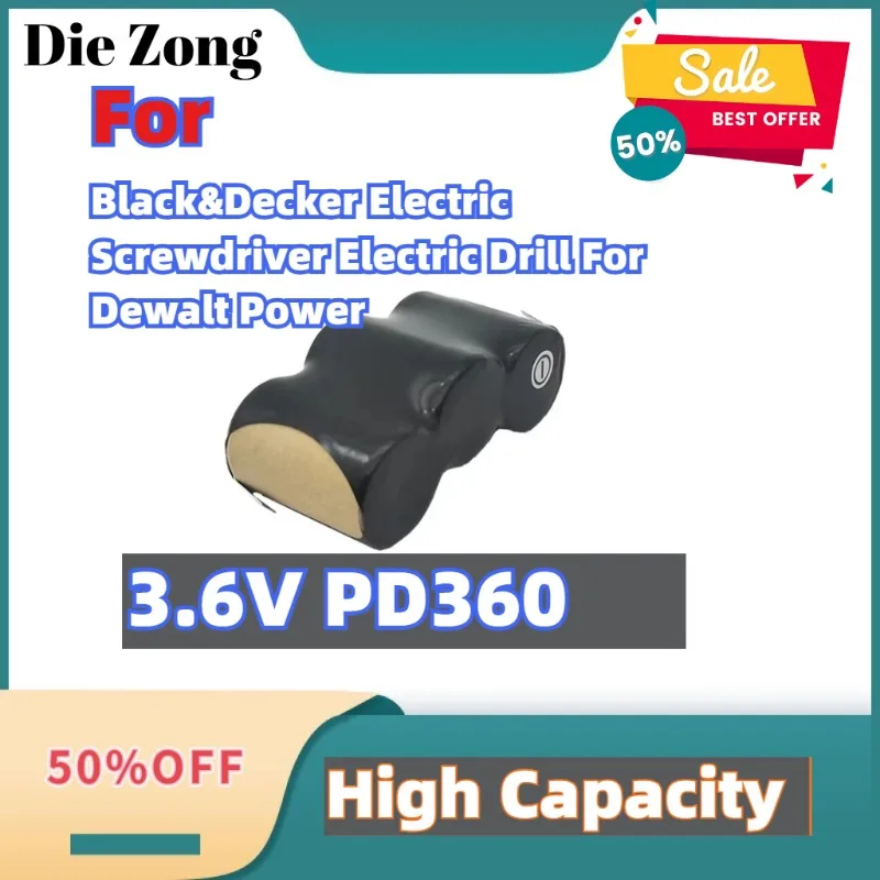 

For Black&Decker Electric Screwdriver Electric Drill For Dewalt Power Tools Rechargeable Battery 3.6V PD360 Replacement Battery