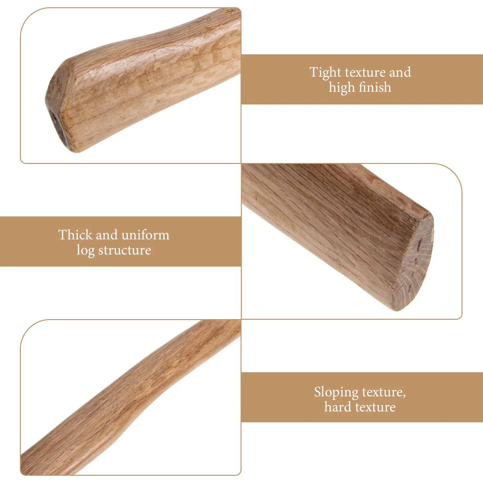 

Wooden Axe Replacement Handle Heavy Duty Natural Wood Grip Handle Replacement for Different Axe Sizes Durable Accessory