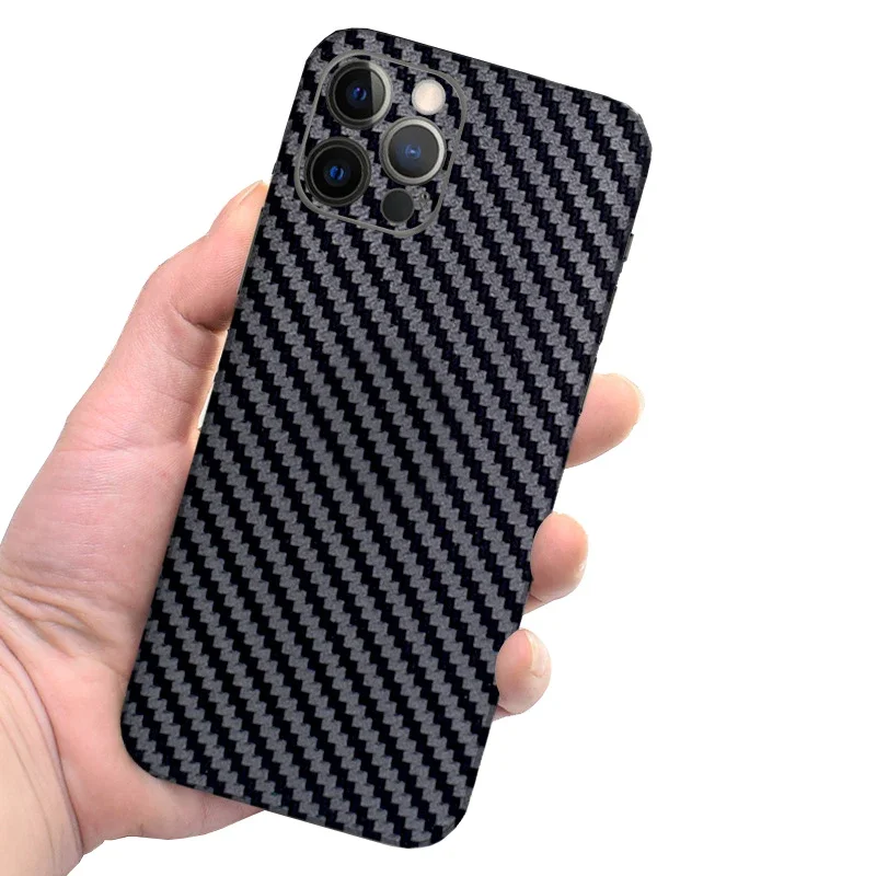 3D Carbon Fiber Skins Film Wrap Phone Back Sticker For iPhone 13 Pro Max 12 Mini SE 2020 11 Pro Max XS MAX XR X 8 7 6S Plus Skin