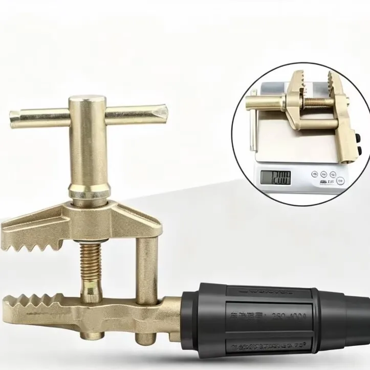 Crocodile-type grounding clamp, 800A all-copper grounding jaw, two-welding machine accessory, live wire grounding clip, high-pow
