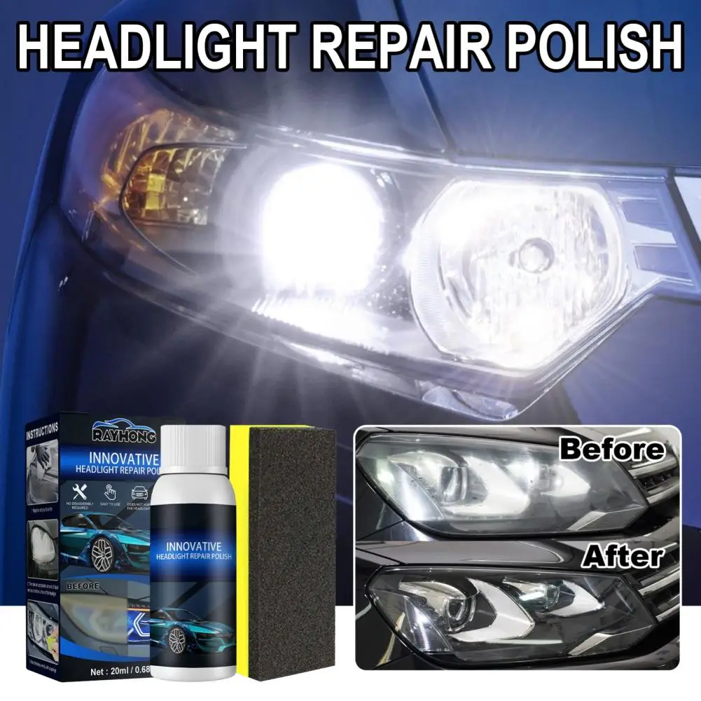 Headlight Repair Fluid  Convenient Auto Light Coating Film Repair Fluid  Large Capacity Headlight Repair Agent