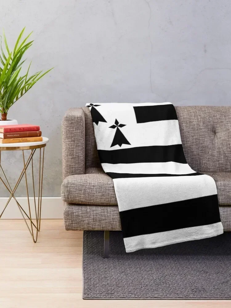 Breizh flag Throw Blanket Polar Flannel Blankets