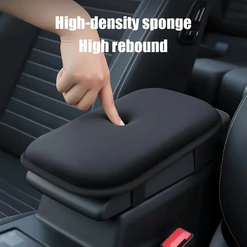 Car Center Console Armrest Cushion Heightening Arm Rest Pad Sponge Soft Elbow Support Mat Anti-wear Auto Elastic Fixing Straps