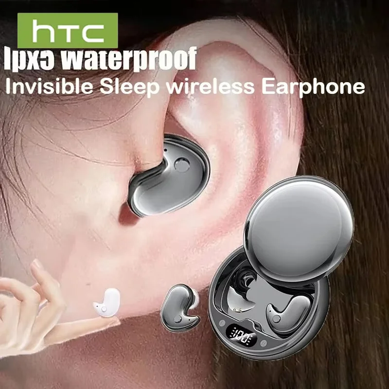 HTC Bluetooth 5.3 Earphones Invisible Sleep Earbuds Wireless In-ear ...