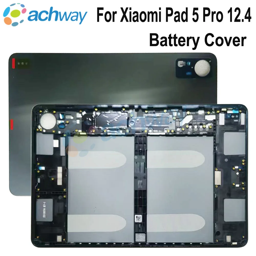 For Xiaomi Pad 5 Pro 12.4 inch Back Battery Cover Door Housing Rear  With Camera Lens Case Repair Parts Replacement