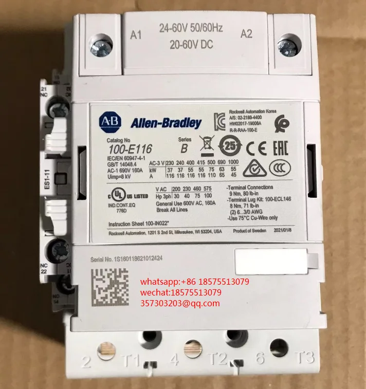 For Allen Bradley 100-E116KJ11 Contactor New 100-E116 1 Piece