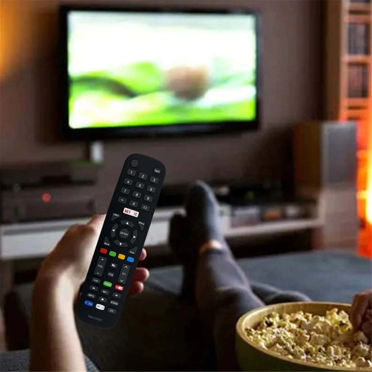 Replace RM-C3327 Remote Control for JVC Polaroid Smart TV LT-55E770 LT-49E770 LT55E770 LT49E770 40T2F 50T7U 60T7U