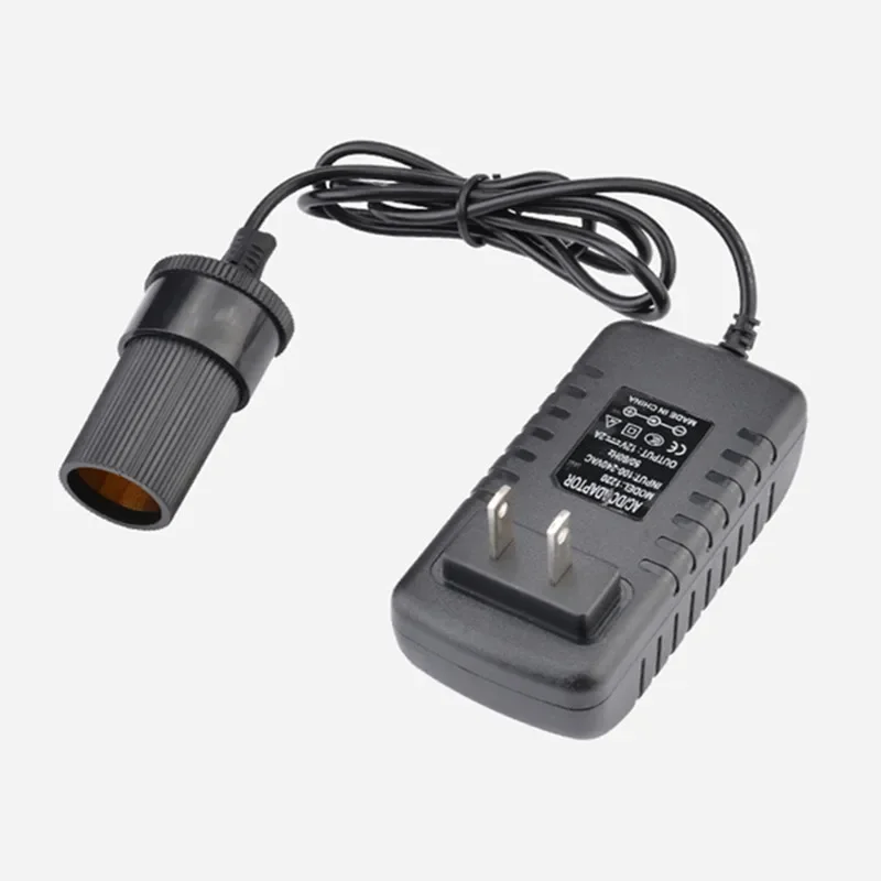 Convertisseur de puissance domestique 110v-220V AC à 12V DC, prise adaptateur allume-cigare, convertisseur, accessoires de voiture