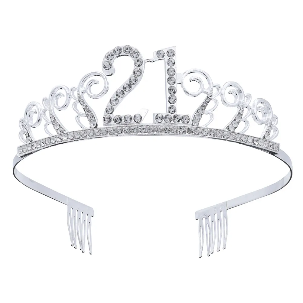 

1Set Crown Hair Comb Stylish Birthday Party Sash Comfortable Premium Fabric Letter Printing Etiquette Belt Decorative Sash Party
