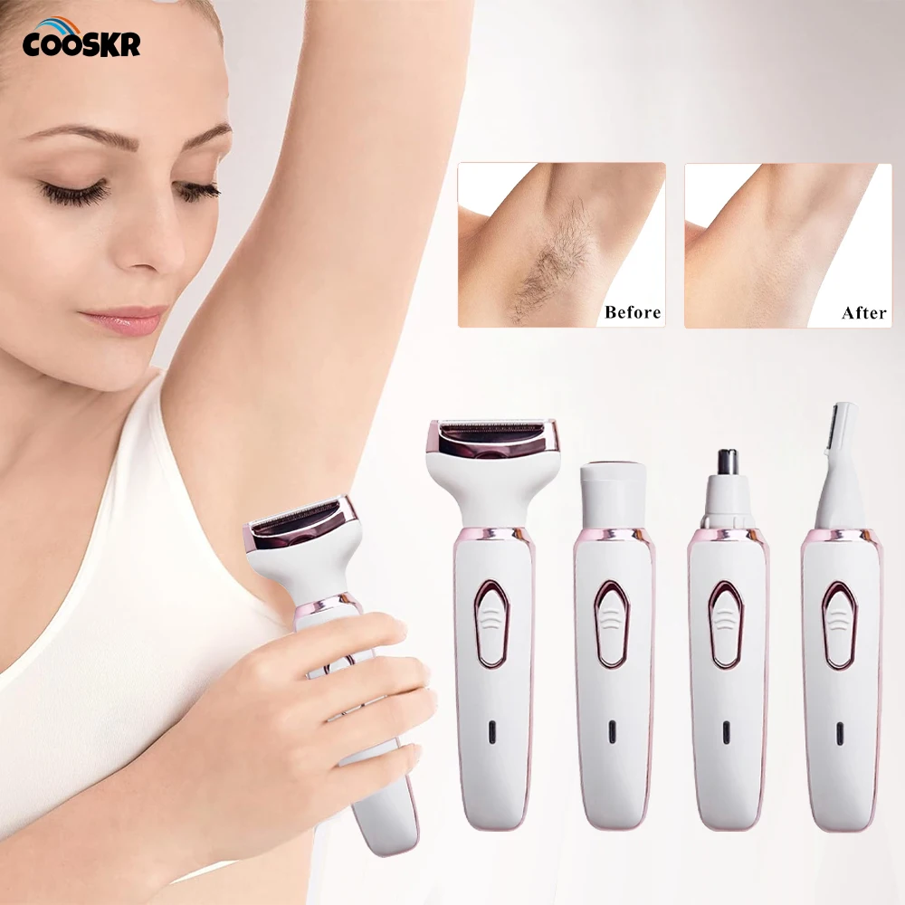 

Electric Epilator USB Rechargeable Body Leg Bikini Hair Remover For Women Painless Facial Mustache Underarm Hair Removal Machine
