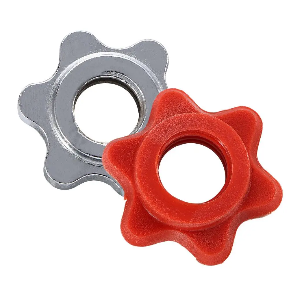 Anti-slip Fixed Dumbbell Clamps Dumbell Weight Lifting Accessories Spin-lock Dumbell Nut Collar Screw Hexagon Nut Barbell Bar