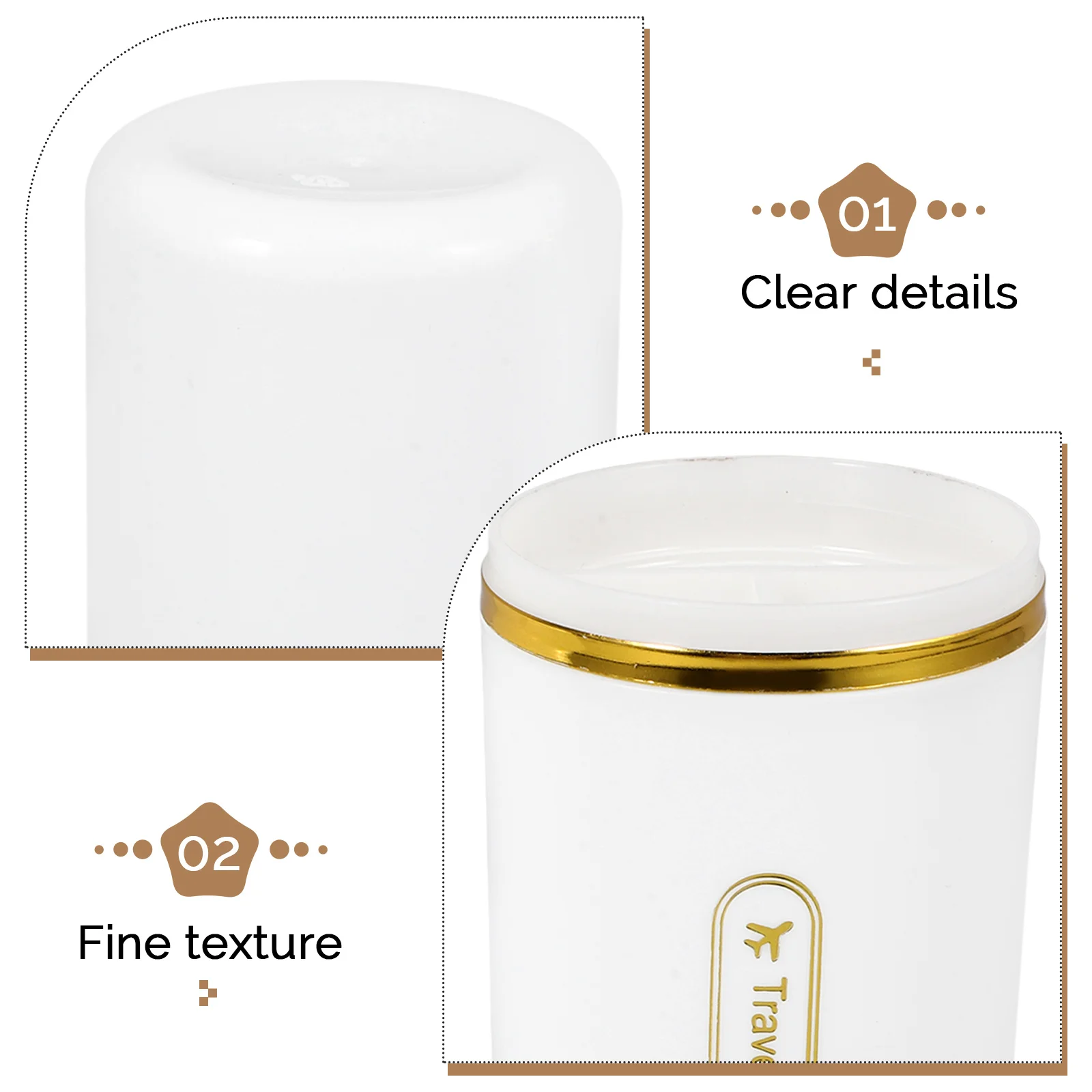 

2 Pcs Toothbrush Box Mouthwash Portable Cases Travel Container Folding Carrying Pp Cup