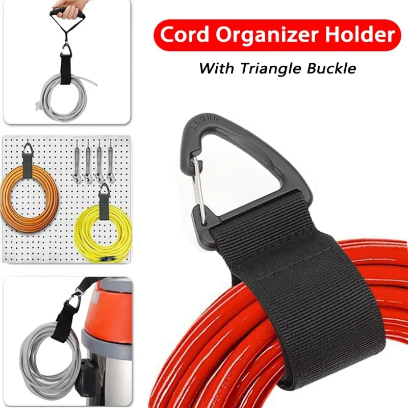 Hanging Carabiner Heavy Strap Nylon Storage Belt Extension Cord Storage Finishing Heavy Strap Wire Manager Cable Ties  Organizer