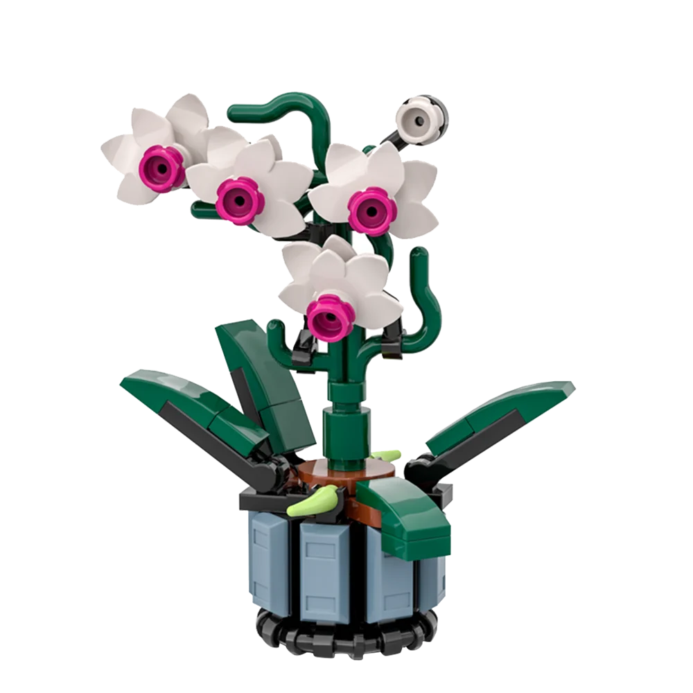 Moc Micro Orchid Building Blocks 10311 Ideal Plant Flowers Bonsai DIY Model Sets Kids Adult Toys Bricks Gift Decor Home Office