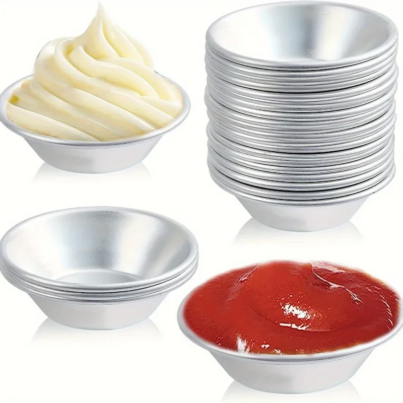 4/6/12pcs  Small Cake Cup, Sauce Cups,  Ramekin Dipping Sauce Cup, Commercial Grade Individual Round Condiment Cups,Puree tart